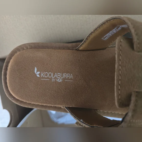 NEW Koolaburra By UGG TIZZ Tan Suede Platform Sandals Size 8 - Picture 7 of 15